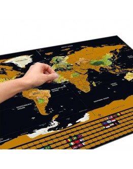 Скреч карта на света със знамена